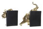 Sujetalibros Colonial DKD Home Decor Dorado Negro 15 x 25 x 22 cm Set de 2