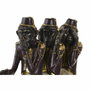 DKD Home Decor Figura Monos Bici Negro Dorado Resina Metal Hecho a Mano 9 x 31 x 40 cm