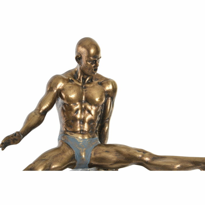 DKD Home Decor Figura de Gimnasta en Resina Dorado Envejecido