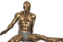 DKD Home Decor Figura de Gimnasta en Resina Dorado Envejecido