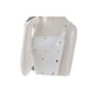 DKD Home Decor Figura Resina Chica Bolso Surtido de 2 Unidades, Blanco y Rosa