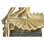 DKD Home Decor Figura de Bailarina en Resina Dorado y Gris Oscuro