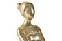 DKD Home Decor Figura de Bailarina en Resina Dorado y Gris Oscuro