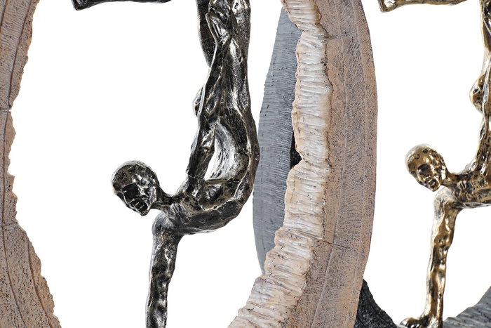 DKD Home Decor Figura de Resina Persona Surtido de 2 Piezas Negro y Dorado
