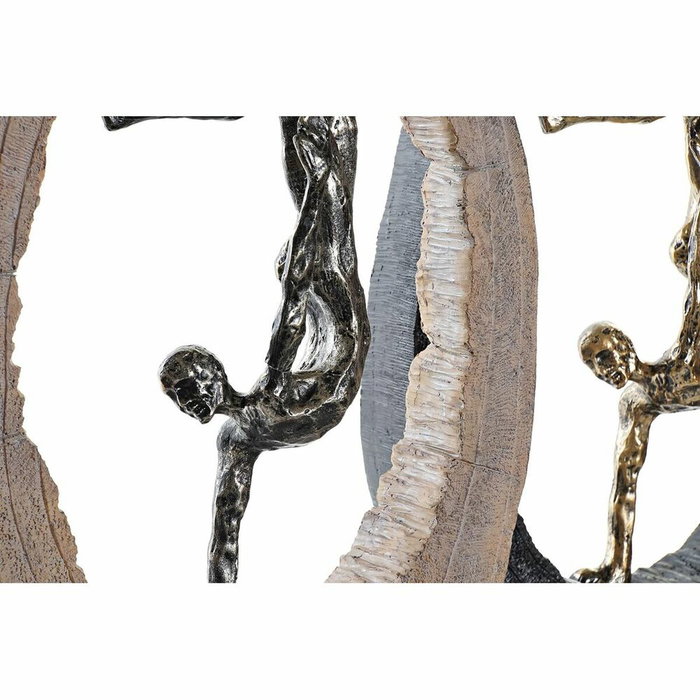 DKD Home Decor Figura de Resina Persona Surtido de 2 Piezas Negro y Dorado