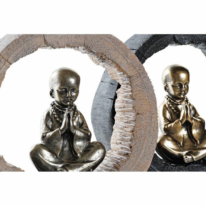 DKD Home Decor Figura de Monje en Resina, Surtido de 2 Unidades, Dorado y Negro DKD Home Decor Figura de Monje en Resina, Surtido de 2 Unidades, Dorado y Negro
