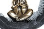 DKD Home Decor Figura de Monje en Resina, Surtido de 2 Unidades, Dorado y Negro