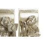 DKD Home Decor Set de 2 Sujetalibros de Resina con Diseño de Mono, Champán
