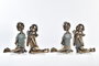 DKD Home Decor Set de 2 Figuras de Niños en Resina de 17x13x22 cm