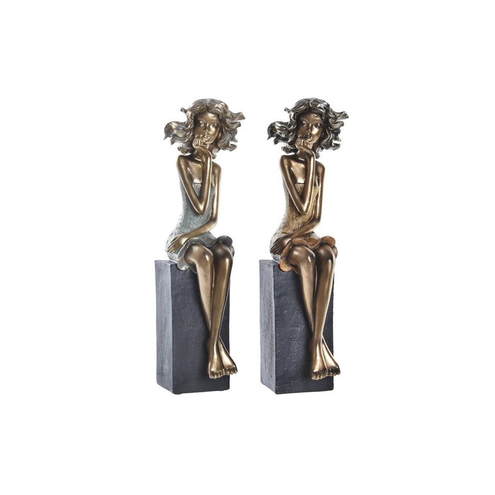 DKD Home Decor Figura de Resina Surtida de 9x10x35 cm