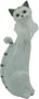 DKD Home Decor Figura de Gato Brillante Blanco en Resina