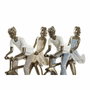 DKD Home Decor Figura de Resina Pareja Bicicleta, Cobrizo (Surtido de 2)