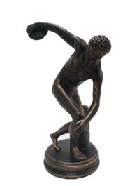 DKD Home Decor Figura de Resina Discóbolo Cobre