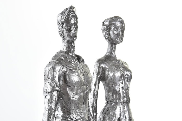 DKD Home Decor Figura de Resina Plateada 26x11,5x41,5 cm