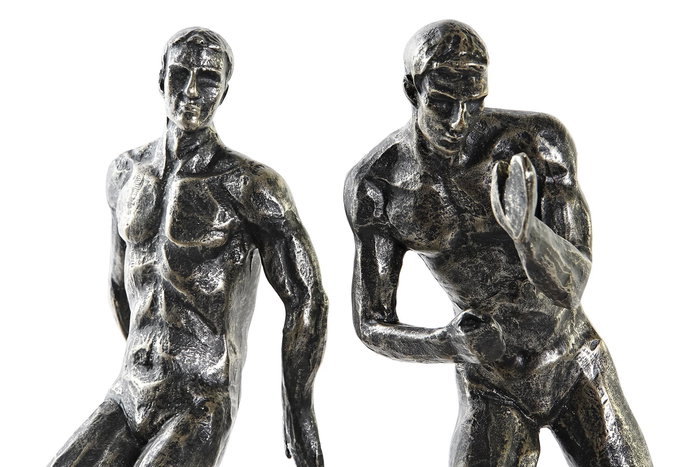 DKD Home Decor Sujetalibros Loft 11 x 26 x 30.5 cm Set de 2 Negro Natural Resina y Madera DKD Home Decor Sujetalibros Loft 11 x 26 x 30.5 cm Set de 2 Negro Natural Resina y Madera