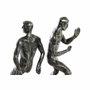 DKD Home Decor Set de 2 Sujetalibros de Resina y Madera Diseño Hombre