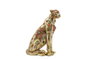 DKD Home Decor Figura de Leopardo Dorado en Resina