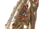 DKD Home Decor Figura de Leopardo Dorado en Resina