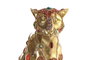 DKD Home Decor Figura de Leopardo Dorado en Resina