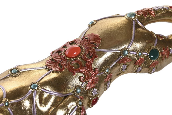 DKD Home Decor Figura Pantera Resina Dorado 39 x 10 x 11 cm