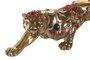 DKD Home Decor Figura Pantera Resina Dorado 39 x 10 x 11 cm