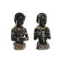DKD Home Decor Figura de Resina Africana Negra (Pack de 2)