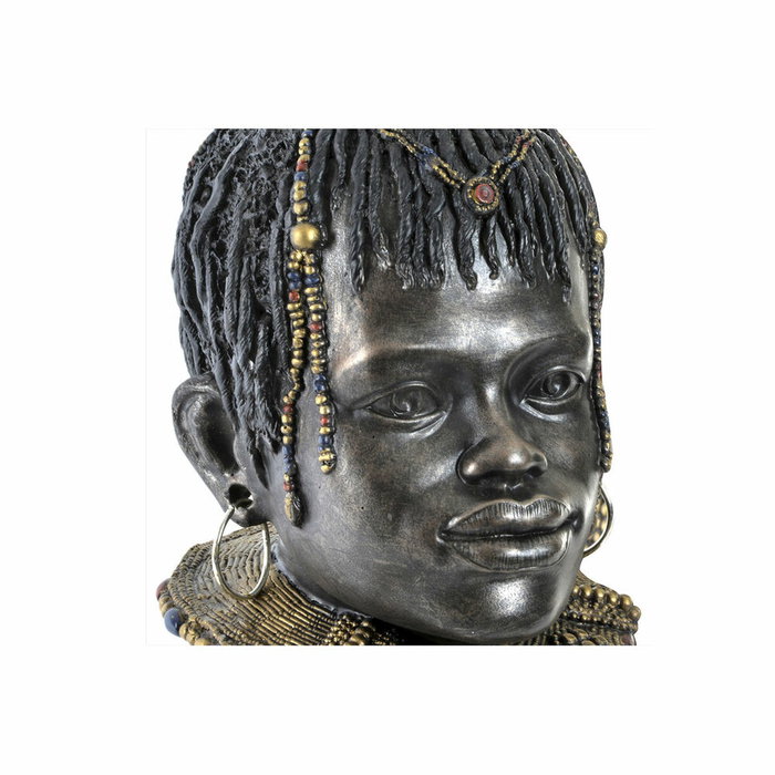 DKD Home Decor Set de 2 Figuras de Resina Africanas con Acabado Envejecido DKD Home Decor Set de 2 Figuras de Resina Africanas con Acabado Envejecido