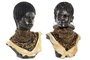 DKD Home Decor Figura Colonial Beige Negro Resina 20 x 42 x 26 cm (2 Unidades)