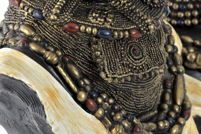 DKD Home Decor Figura Colonial Beige Negro Resina 20 x 42 x 26 cm (2 Unidades)