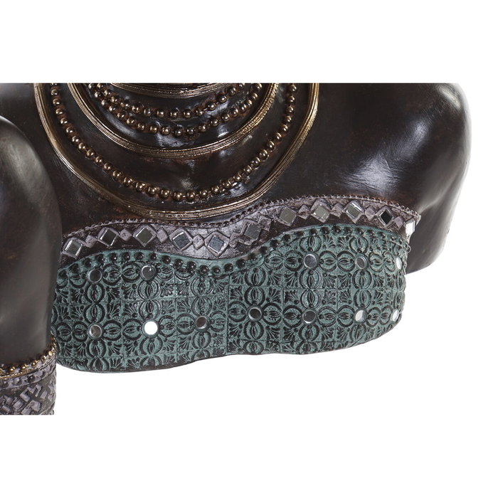 DKD Home Decor Figura de Resina Africana, Set de 2 Piezas, Dorado y Plateado