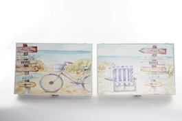 DKD Home Decor Tapa Contador MDF Playa Surtido de 2