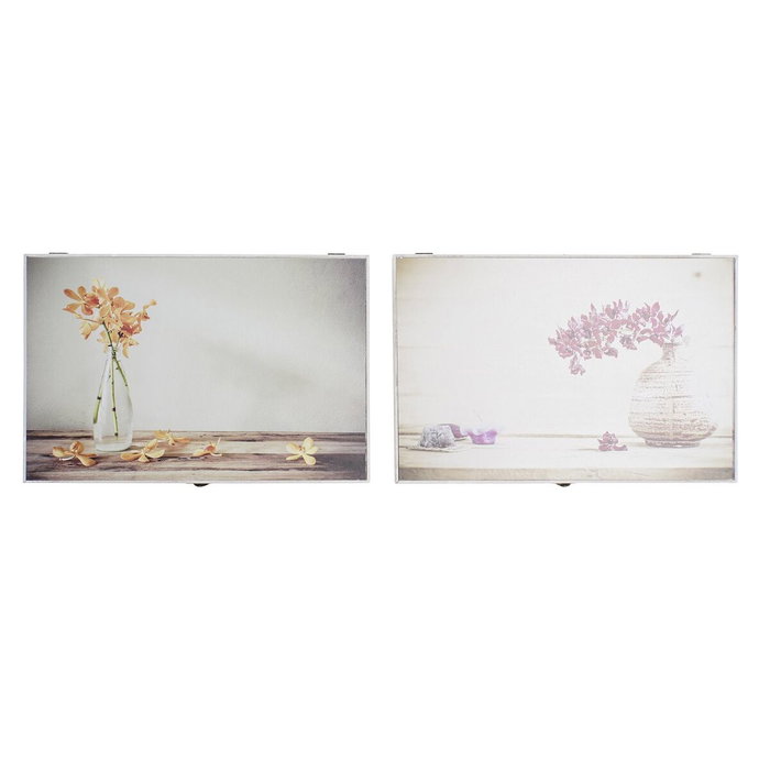 DKD Home Decor Tapa Contador MDF Surtido de 2 Jarrón
