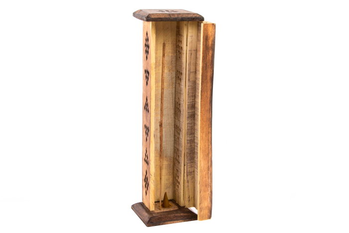 DKD Home Decor Set de 10 Soportes para Incienso de Madera Mandala Color