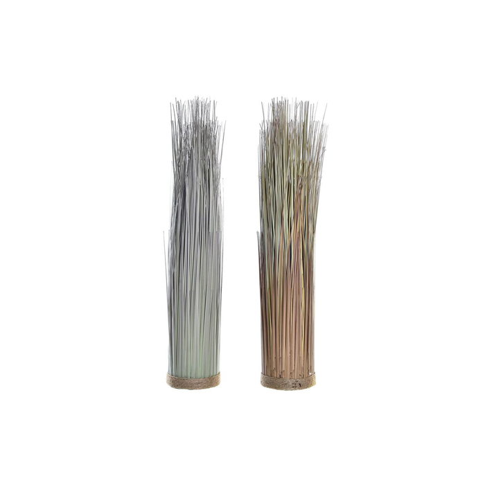 DKD Home Decor Planta PE Surtido de 2 Unidades Marrón y Verde