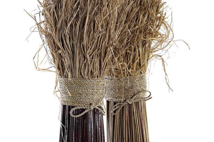 DKD Home Decor Ramo Balines Natural Negro Fibra 27 x 67 x 27 cm (2 Unidades)