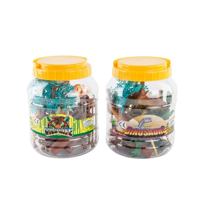 DKD Home Decor Set de 20 Dinosaurios de PVC Multicolor DKD Home Decor Set de 20 Dinosaurios de PVC Multicolor