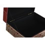 DKD Home Decor Set de 2 Joyeros Metal y MDF Rojo y Dorado