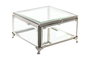 DKD Home Decor Joyero de Cristal y Metal Brillante Plateado 16x16x10 cm
