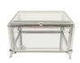 DKD Home Decor Joyero de Cristal y Metal Brillante Plateado 16x16x10 cm