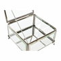 DKD Home Decor Joyero de Cristal y Metal Brillante Plateado 16x16x10 cm