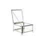 DKD Home Decor Joyero de Cristal y Metal Brillante Plateado 16x16x10 cm