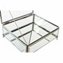 DKD Home Decor Joyero de Cristal y Metal Brillante Plateado