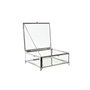 DKD Home Decor Joyero de Cristal y Metal Brillante Plateado