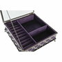 DKD Home Decor Joyero de Metal y Cristal Lila