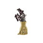 DKD Home Decor Jarrón de Gres Diseño Mano Dorado 17x12x21 cm