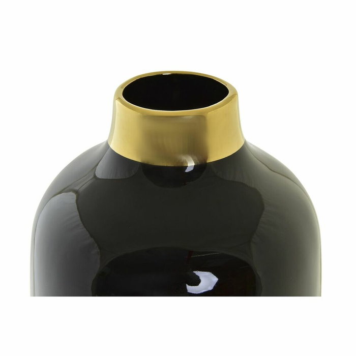 DKD Home Decor Jarrón de Porcelana Bicolor y Dorado 16x16x41 cm DKD Home Decor Jarrón de Porcelana Bicolor y Dorado 16x16x41 cm
