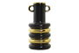 DKD Home Decor Jarrón Moderno Bicolor Dorado y Negro Porcelana 15 x 29 x 15 cm