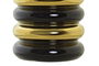DKD Home Decor Jarrón Moderno Bicolor Dorado y Negro Porcelana 15 x 29 x 15 cm