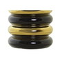 DKD Home Decor Jarrón de Porcelana Bicolor Dorado y Negro 15x15x29 cm