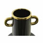 DKD Home Decor Jarrón de Porcelana Bicolor Dorado y Negro 15x15x29 cm